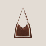 Nubuck Leather Crossbody Shoulder Bag for Women