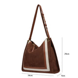 Nubuck Leather Crossbody Shoulder Bag for Women