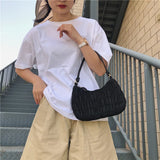 Retro Nylon Hobo Bag Women Small Shoulder Handbags