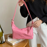 Retro Nylon Women's Hobos Small Shoulder Bag Girls Pink Purse Tote Handbags
