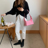 Retro Nylon Women's Hobos Small Shoulder Bag Girls Pink Purse Tote Handbags