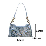 Retro Oil Painting Printed Shoulder Bag for Lady