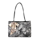Retro Oil Painting Printed Shoulder Bag for Lady