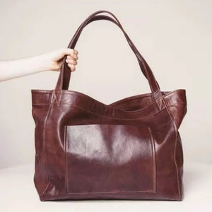 Retro Oil Wax Soft Leather Shoulder Handbag