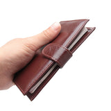 Retro Oil-wax Complex Buckle Leather Passport Cover RFID Blocking