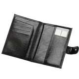 Retro Oil-wax Complex Buckle Leather Passport Cover RFID Blocking