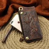 Retro Leather Organizer Travel Checkbook Wallet Purse Clutch Men ck001