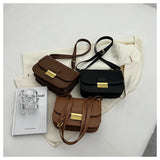Vintage PU Leather Square Phone Bag