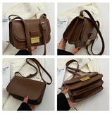 Vintage PU Leather Square Phone Bag