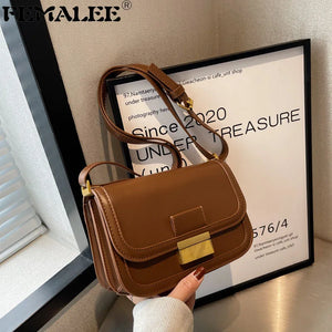 Vintage PU Leather Square Phone Bag