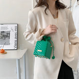 Plaid Pattern Crossbody Bags Retro PU Leather Mini Female Messenger Bags