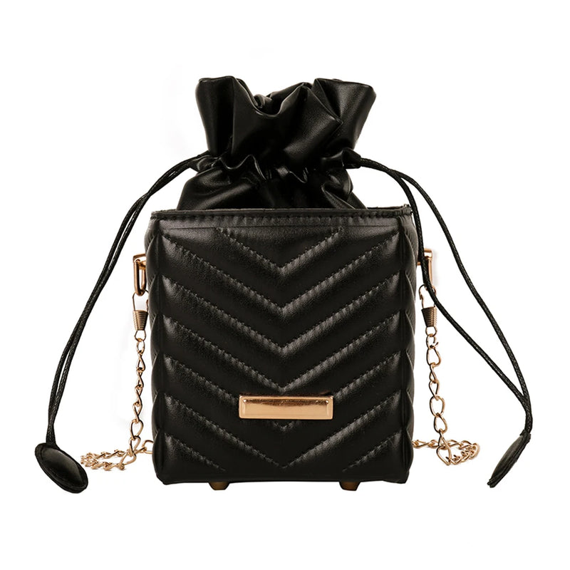 Plaid Pattern Crossbody Bags Retro PU Leather Mini Female Messenger Bags