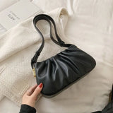 Retro PU Leather Small Shoulder Bag for Women Winter Handbag Crossbody Brown
