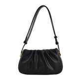Retro PU Leather Small Shoulder Bag for Women Winter Handbag Crossbody Brown