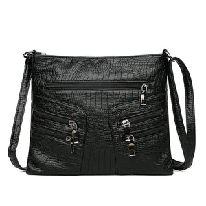 Retro PU Leather Shoulder Bag Women Large Capacity Messenger Small Bags