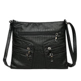 Retro PU Leather Shoulder Bag Women Large Capacity Messenger Small Bags