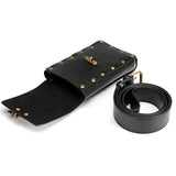 Steampunk Retro PU Leather Waist Bag Women Postman Belt Bag