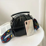 Retro PU Leather Ladies Small Bag Large Capacity Handbag Messenger