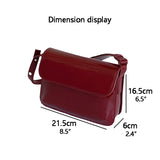 Patent Leather Women's Underarm Bag Small Square Shoulder Messenger Bags