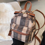 Retro Plaid Mini Single Women Summer Style One-shoulder Bag Soft Travel Schoolba