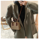 Plaid Pattern Women Messenger Bag Small Tote Shoulder Bags Clutch Purse Handbags