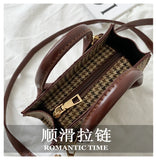 Plaid Pattern Women Messenger Bag Small Tote Shoulder Bags Clutch Purse Handbags