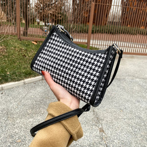 Retro Plaid Printing Shoulder Bag Fashion Ladies Holiday Travel Bag