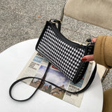 Retro Plaid Printing Shoulder Bag Fashion Ladies Holiday Travel Bag