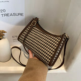 Retro Plaid Printing Shoulder Bag Fashion Ladies Holiday Travel Bag