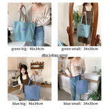 Plaid Women's Woolen Shoulder Bag Large Capacity Handbag