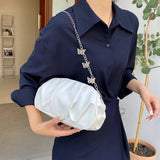 Retro Pleated Cloud PU Leather Women Shoulder Messenger Bags