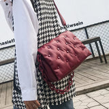 Retro Pu Solid Ladies Shoulder Bag Large Capacity Soft Leather Chain Bag