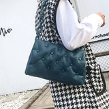 Retro Pu Solid Ladies Shoulder Bag Large Capacity Soft Leather Chain Bag