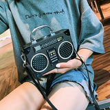 Sequin Radio Rock Style Crossbody Bag Female Shoulder Bag