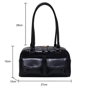 Red Women's Satchel Hobo Bag Patent Leather Handbag