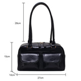 Red Women's Satchel Hobo Bag Patent Leather Handbag