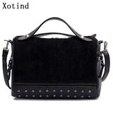 Retro Rivet PU Leather Handbag Women's Shoulder Crossbody Bags