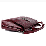 Retro Rose Flower Embossed Sling Bag Mother Single Shoulder Purse