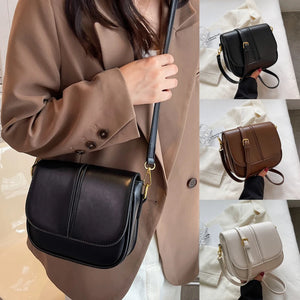 Retro Saddle Crossbody Bags For Women Small Leather Shoulder Bag