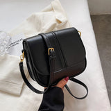 Retro Saddle Crossbody Bags For Women Small Leather Shoulder Bag