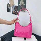 Retro Shopper Bag Patent Leather Designer Bags Lady Shoulder Bags for Women