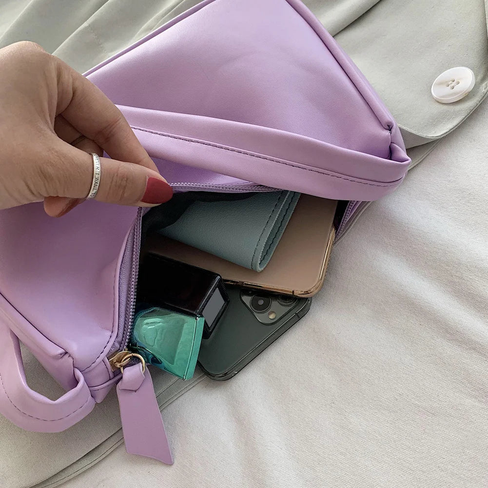 Women's Retro Shopper Bag Soft PU Leather Small Shoulder Bags