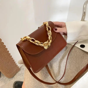 Retro Shoulder Bag Stylish Crossbody PU Leather Handbag Female Messenger