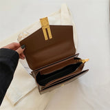 Retro Shoulder Bag For Women Handbag Briefcase Solid PU Leather Crossbody Bag