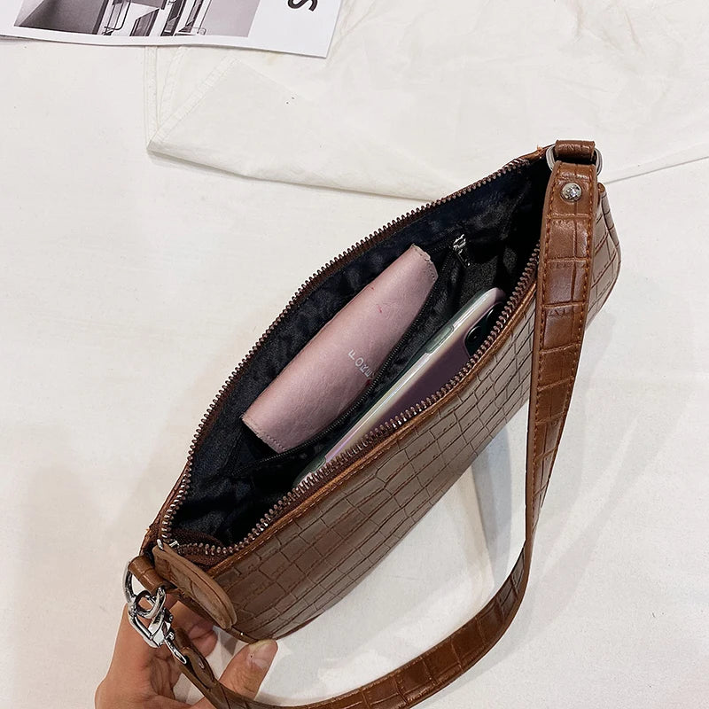 Vintage Leather Mini Shoulder Bag for Women