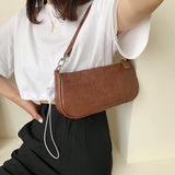 Vintage Leather Mini Shoulder Bag for Women
