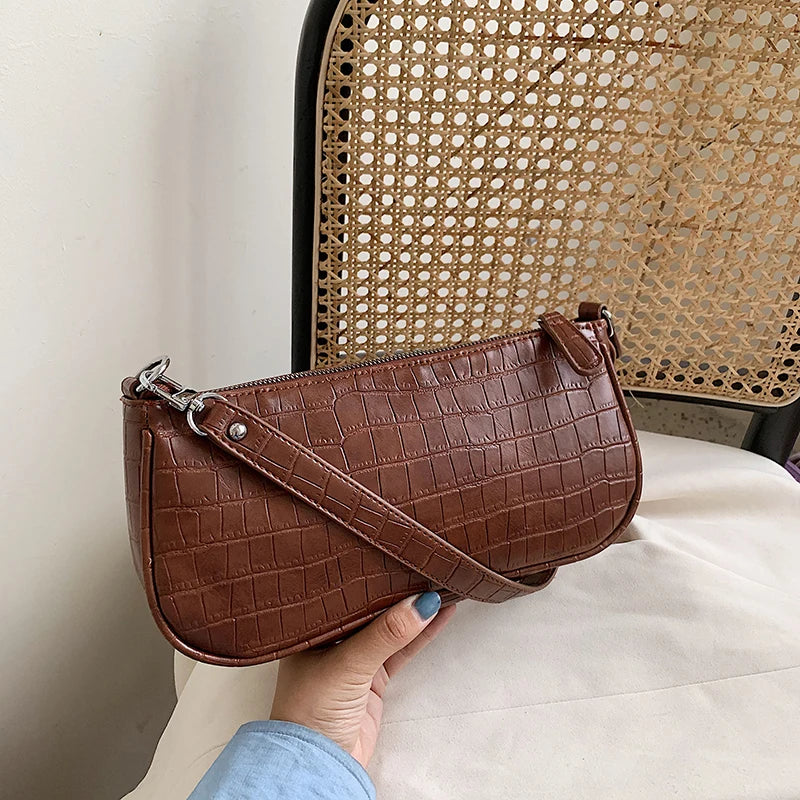Vintage Leather Mini Shoulder Bag for Women