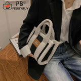 Retro Shoulder Bag Women Fleece Crossbody Handbag