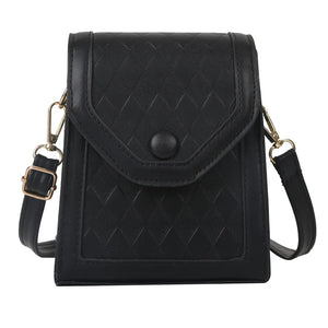 Retro Shoulder Bag Women's Vertical Square Bag Embossed Crossbody Bags