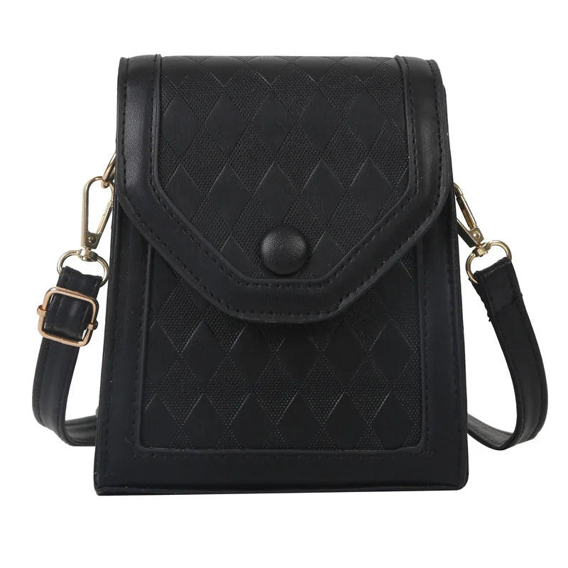 Retro Shoulder Bag Women's Vertical Square Bag Embossed Crossbody Bags